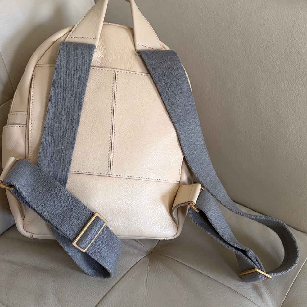 Hammitt Cream Leather Backpack with Gold Studs - Picture 4 of 9